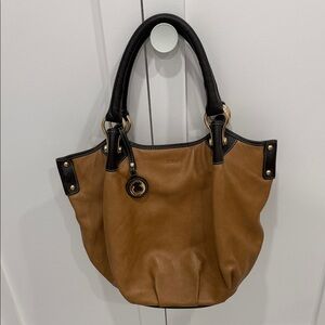 Tous Tan and Black Tote Bag